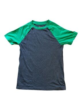 Cat & Jack Boys Raglan Baseball Tee Gray Green Size M 8/10